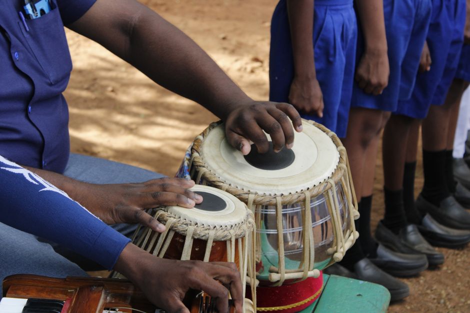 Traditional Indian tabla drums, a classical musical instrument